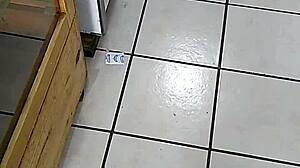 Mexican woman with big ass in store