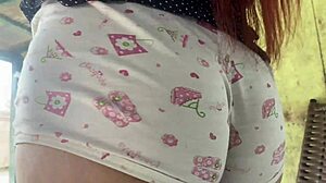 Neighbor makes skinny girl ride bareback