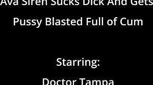 Ava siren sucks dick and gets pussy blasted full of cum