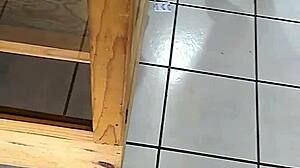 Mexican woman with big ass in store