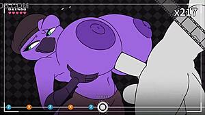 Horny virgin Zoe enters group scene with shaved body.