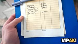 Slutty Debtor Pays with Tight Pussy and Asshole