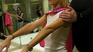 Rare full masked pervert fucks Olivia Blu with oiled tits