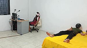 Intimate moment with step sister watching masturbation