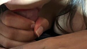 Hot college girl sucks dick with tongue until cum in mouth 😍