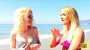 Beach volleyball got Cali Carter and Catie Parker into lesbian fun! 🔥