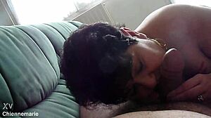 Amateur bitch gives blowjob and receives facial cumshot