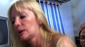 Exclusive Blonde Milf Slut Masturbates with Friend