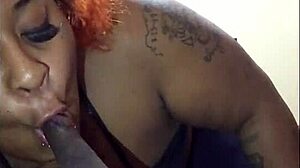 Deepthroat slut handles BBC cumshot