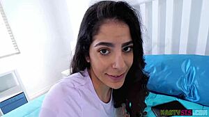 Nastya Sis Angel, Petite Brunette with Big Tits