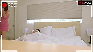 Lena Anderson drains stepbro's massive cock dry