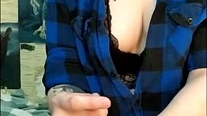 Cute Teen Edges Friend's Cock