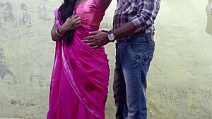pink saree bhabhi looks stunning, gonna tear that pussy today