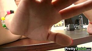 Valerie Kay gets facial cumshot on her face!