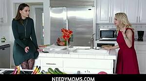 Needymoms - Stepdaughter Aften Opal Strokes My Cock To Keep A Secret