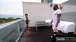 Ebony Stepsister Sucks Step Brother's Huge Dick Down