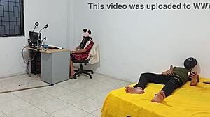 Intimate moment with step sister watching masturbation