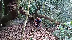 The guy paid to see my pussy, so I showed it in the park