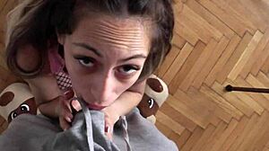 Candie Cross Gets Cum On Tiny Ass