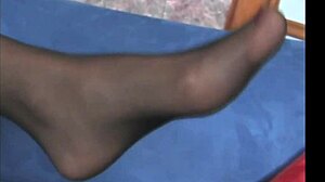 alanah rae in black pantyhose with ben