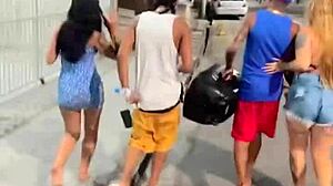 Amateur video leaked online with everyone fucking on the street without condom