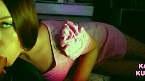 i watched a movie with beautiful young brunette