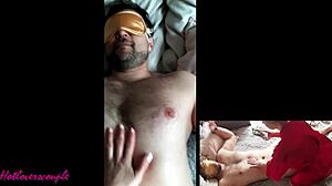 Amateur Girl Ties Up Friend for Blowjob and Handjob to Orgasm