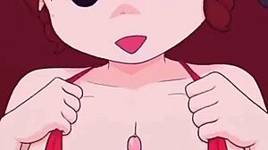 Girlfriend Enjoys Assfucking Anal Sex in Cartoon Anime Hentai Scene