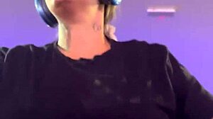 Hot gym session with big natural tits and wet pussy exposed