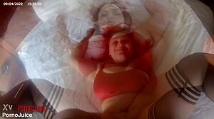 Lily Raine’s Interracial Creampie in Red Black Lingerie