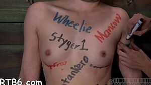 Clamped Chick Receives Facial