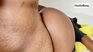 Movie Night Sneaky Sex with Ebony Step-Sis