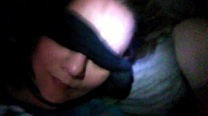 Blindfolded wife angie cums on cock while fantasizing about old friend