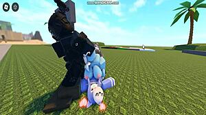 In Whoreblox game, I had a gangbang moment eleven with lots of cumshots