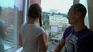 Look at this beauty teen 18+ getting slammed on the bed!