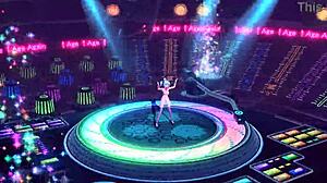 hatsune miku in nude bunny costume teasing with big tits and ass goddess