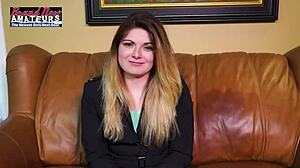 cute curvy blonde rachel gets her ass fucked doggystyle 😘 cum on her pussy lips