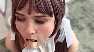 Delicious Reward for Submissive Nerd in Diaper Cosplay