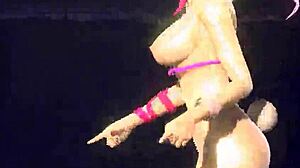 hatsune miku in nude bunny costume teasing with big tits and ass goddess