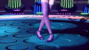 hatsune miku in nude bunny costume teasing with big tits and ass goddess