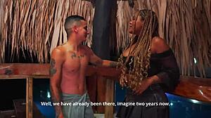 Ebony milf stepmom Carla Morelli hooks up with son's BEST FRIEND Dani Clark for INTERRACIAL action in public car