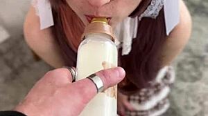 Delicious Reward for Submissive Nerd in Diaper Cosplay