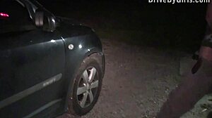 Krystal Swift's Big Tits Star In Public Orgy Through Car Window!