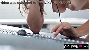 why is this naked brunette teen dj madison walker jamming to music so passionately?