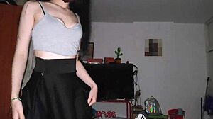 Sexy Skirt Amateur Jopy Laura Starts Real Exclusive Action. Cowgirl Wife Seduces in Public.