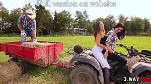 see 2 babes fucked outside the farm by ranch boy?