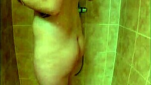 Trailer of Solo Housewife Squirting in Shower with Small 18+ Tits