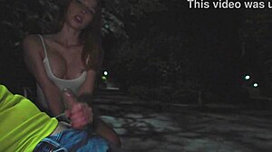 Dickflash In Night Park Stranger Teen Can't Resist And Makes Cum