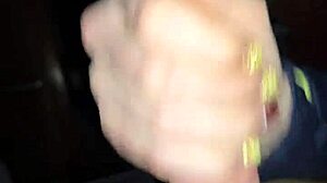 I, the dirty talking wife, slowly jerk off this dick in our homemade session