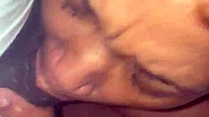 Her Lips Wrap Around His Cock For Intense Blowjob